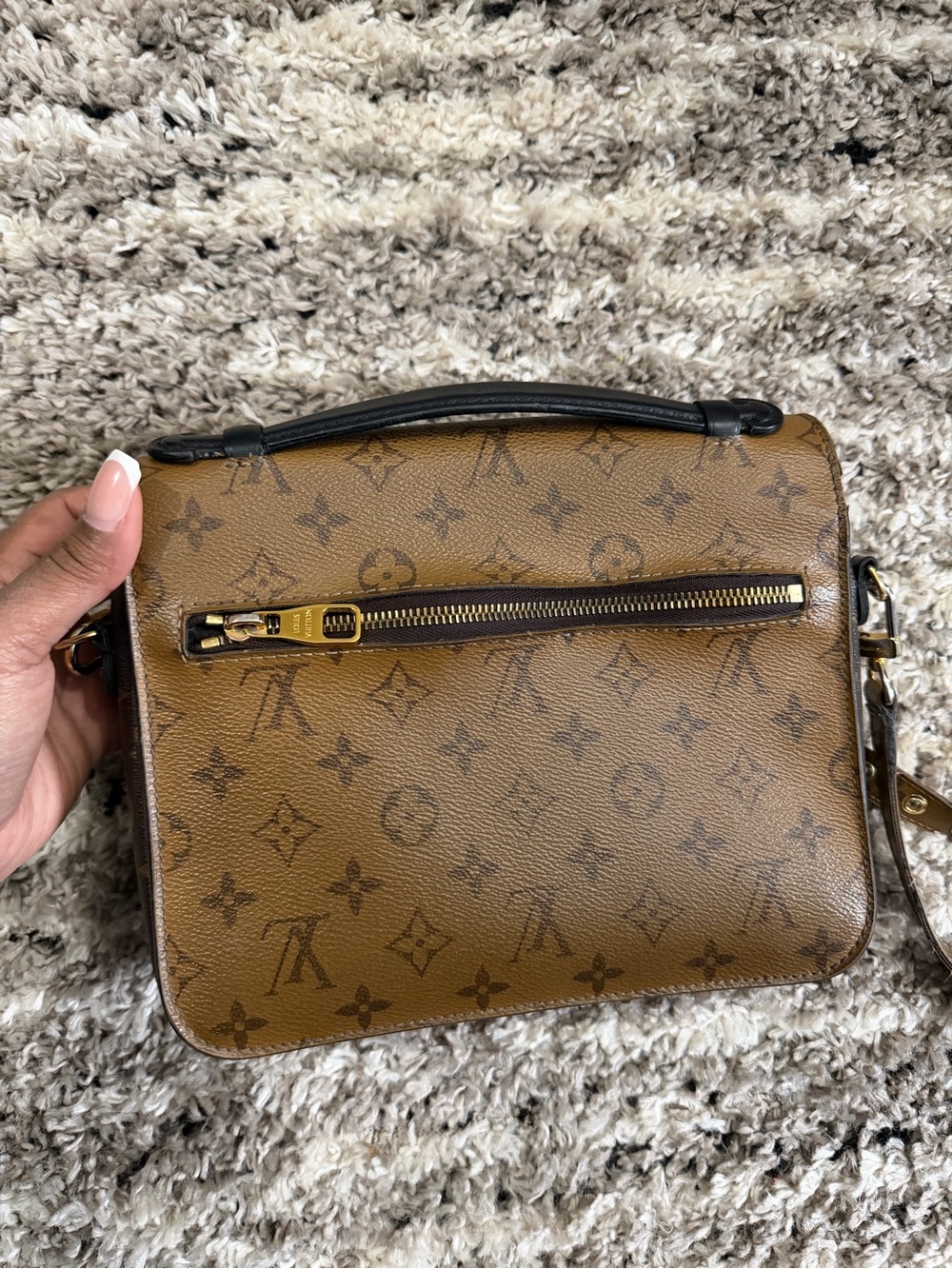 Louis Vuitton Monogram Two-Tone Pochette Metis Shoulder Bag - Brown & Tan - Picture 8 of 10